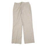 AMALFI Womens Wool Beige Relaxed Wide-Leg Trousers W30 L32 Classic Style Zip