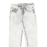 RAINBOW Womens Relaxed Cotton Blend Denim Light Wash W30 L30 Embroidered Jeans