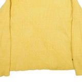 CHICOREE Womens Yellow Plain Jumper Crew Neck Basic Knit S Lightweight Soft Wool