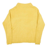 CHICOREE Womens Yellow Plain Jumper Crew Neck Basic Knit S Lightweight Soft Wool