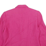 CORTLAND COLLECTION Womens Pink Wool Blend Button Jacket L Woven Classic Stylish