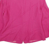 CORTLAND COLLECTION Womens Pink Wool Blend Button Jacket L Woven Classic Stylish