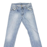 CARHARTT Mens Slim Light Blue Denim Jeans W29 L32 Zip Closure Cotton Blend