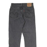 LEVI'S 501 Mens Jeans Black Slim Straight Denim Raw W26 L27 Distressed Hem