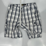 Lee Cargo Shorts - 34W 11L Grey Cotton