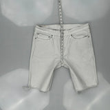 511 Levis Denim Shorts - 34W 10L White Cotton