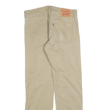 LEVI'S Mens Cotton Beige Regular Straight Trousers W31 L29 Casual Zip Closure