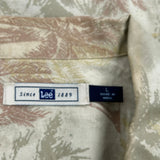 Lee Floral Hawaiian Shirt - Large Beige Cotton