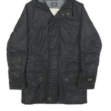 G-STAR Womens Black Cotton Hooded Jacket S Woven Casual Urban Style Zip Up