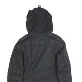 G-STAR Womens Black Cotton Hooded Jacket S Woven Casual Urban Style Zip Up