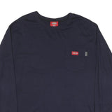 DICKIES Mens Navy Blue Long Sleeve Crew Neck T-Shirt XL Cotton Blend Workwear