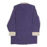 NAUTICA Womens Purple & Beige Zip Jacket S Polyester Blend Classic Style