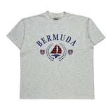 Sailing Oneita Graphic T-Shirt - XL White Cotton