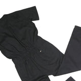 DICKIES Mens Black Cotton Blend Regular Fit Dungarees L W36 L30 Workwear