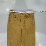 Levis Boot Cut Cord Trousers - 27″ Waist Beige Cotton