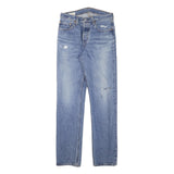 LEVI'S 501 Womens Regular Fit Straight Denim Light W28 L31 Button Cotton Blend