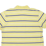 CHAPS Mens Yellow & Navy Striped Polo Shirt XL Cotton Blend Classic Fit