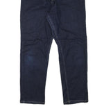 TOMMY HILFIGER Womens Jeans Blue Relaxed Straight Denim Dark W34 L31 Classic Zip