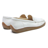 BALLY Womens White Leather Loafers Shoes UK 5 Comfortable Classic Style