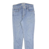 LEVI'S 721 Womens Jeans Blue Slim Skinny Denim Medium W29 L29 Frayed Hem