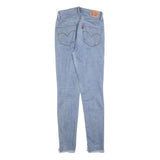 LEVI'S 721 Womens Jeans Blue Slim Skinny Denim Medium W29 L29 Frayed Hem