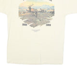 HANES Mens Cream Montana Centennial Graphic T-Shirt XL Short Sleeve Crew Neck