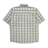 Southpole Checked Short Sleeve Shirt - Medium Blue Cotton