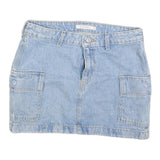 LEVI'S Womens Blue Denim Cargo Mini Skirt Cotton Blend Size S Casual Everyday