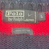 Polo By Ralph Lauren Striped Jumper - Large Navy Cotton