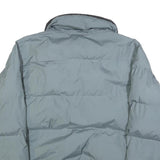 HELLY HANSEN Mens Grey & Black Puffer Jacket L Polyester Woven Plain Relaxed Fit