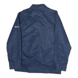 BONAVITT Womens Navy Blue Button Closure Jacket Polyester M Plain Casual Sports