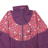 EXCLUSIV Womens Purple & Pink Floral Outdoor Zip Jacket XL Polyester Blend