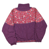 EXCLUSIV Womens Purple & Pink Floral Outdoor Zip Jacket XL Polyester Blend