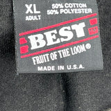 Australian Optical Fruit Of The Loom Graphic T-Shirt - XL Black Cotton Blend