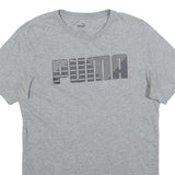 PUMA Mens Grey Graphic T-Shirt S Short Sleeve Crew Neck Sport Casual