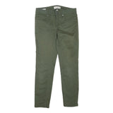CALVIN KLEIN JEANS Womens Regular Fit Skinny Green Denim W30 L26 Zip Cotton