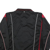 REEBOK Mens Black & Red Track Jacket S Polyester Blend Zip Athletic Casual