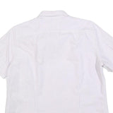 RALPH LAUREN SPORT Womens White & Grey Striped Shirt L Cotton Summer Casual