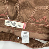 518 Levis Bell Bottoms Pants - 30W US 4 Brown Corduroy