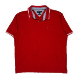 Tommy Hilfiger Polo Shirt - XL Red Cotton