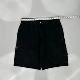 Wrangler Cargo Shorts - 32W 10L Black Cotton