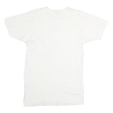 BVD Mens White Plain T-Shirt S Short Sleeve V-Neck Classic Comfort Basic