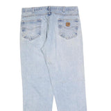 CARHARTT Mens Jeans Blue Relaxed Straight Denim Light W36 L32 Workwear