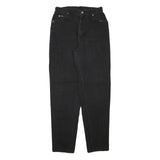 LEE Womens Relaxed Black Denim Jeans W27 L31 Comfortable Cotton Blend Zip