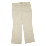 MANHATTAN CHINO Womens Cotton Blend Beige Regular Fit Straight Leg Trousers W36