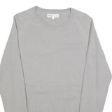 REISS Mens Grey Wool Blend Plain Crew Neck Basic Knit Jumper M Casual Comfort
