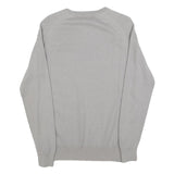 REISS Mens Grey Wool Blend Plain Crew Neck Basic Knit Jumper M Casual Comfort