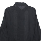 DKNY Womens Black Shirt L Cotton Embroidered Casual Long Sleeve