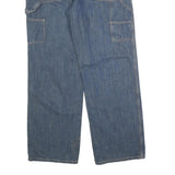 DICKIES Mens Relaxed Blue Denim Jeans W38 L32 Workwear Cotton Blend Zip Closure