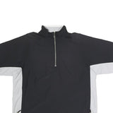 ADIDAS Mens Black & White Half Zip L Polyester Sports Sweatshirt Casual Wear
